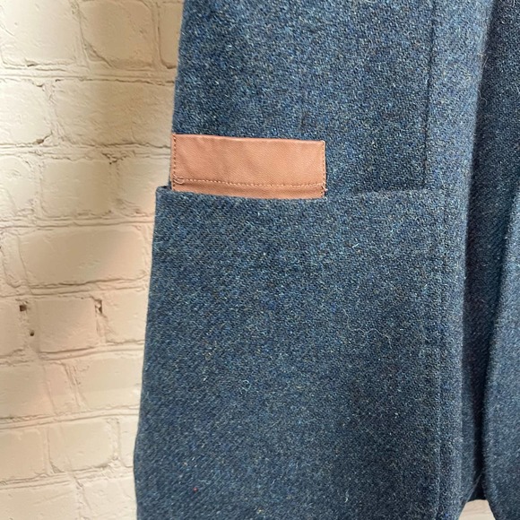 Braddock Time for Peace Vintage Jacket Faux Leather Details Mens 52 - Picture 3 of 12